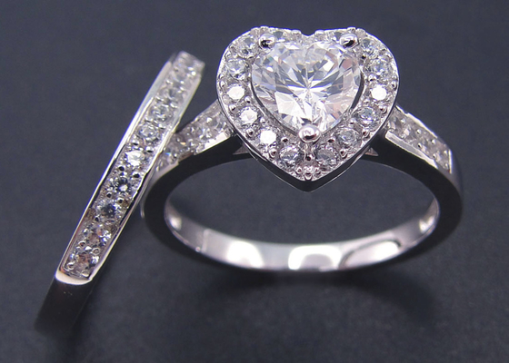 Briljante Besnoeiing de Steengrootte van Diamond Ring 1pcs 6.5MM van het 1 Karaathart