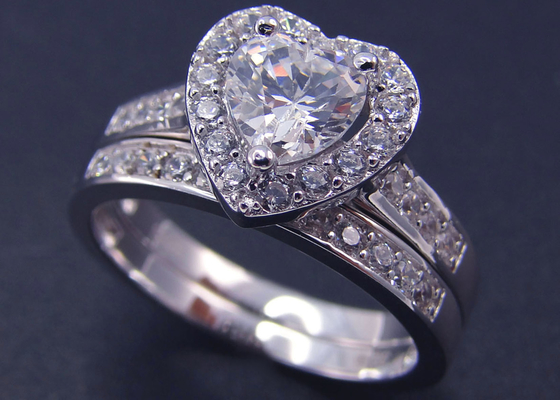 Briljante Besnoeiing de Steengrootte van Diamond Ring 1pcs 6.5MM van het 1 Karaathart