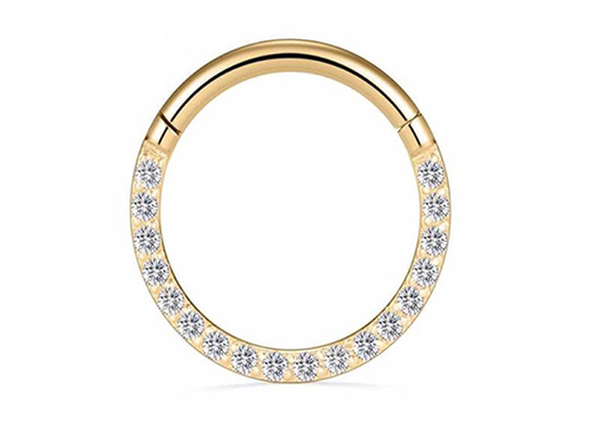 Dia 9mm 11mm 18k Gouden Neusnagel, de Natuurlijke Diamanten van Neusring piercing with 0.14ct