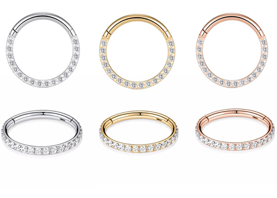 Dia 9mm 11mm 18k Gouden Neusnagel, de Natuurlijke Diamanten van Neusring piercing with 0.14ct