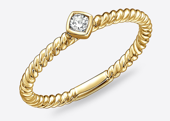 De vierkante Ring van het Diamant14k Stevige Gouden Septum, Ring 1.0mm×10mm van het Hoepelneusgat
