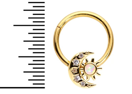 De stevige de Neus van 18K Gouden het Doordringen Vorm van de Maanzon met Natuurlijke de Diamantenodm van 0.06ct SI2