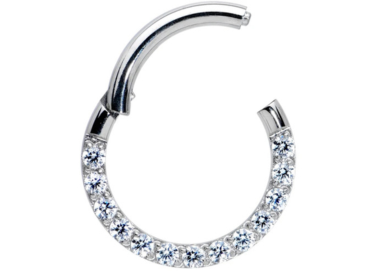 0.1ct de Doordringende Ring van diamantentragus, Witgoudneus Ring Inner Dia 815mm