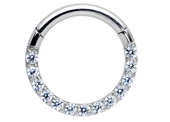 0.1ct de Doordringende Ring van diamantentragus, Witgoudneus Ring Inner Dia 815mm