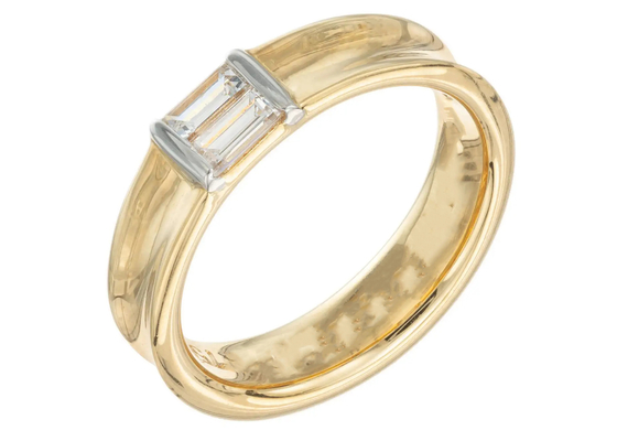 0.58ct 6x4MM de Stevige Gouden Juwelen Diamond Wedding Ring van de Patiencesteen 14K