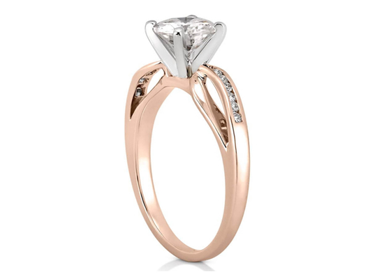 ODM OEM Juwelen Diamond Ring, 14k-Witgoudhuwelijk Ring Round Cut
