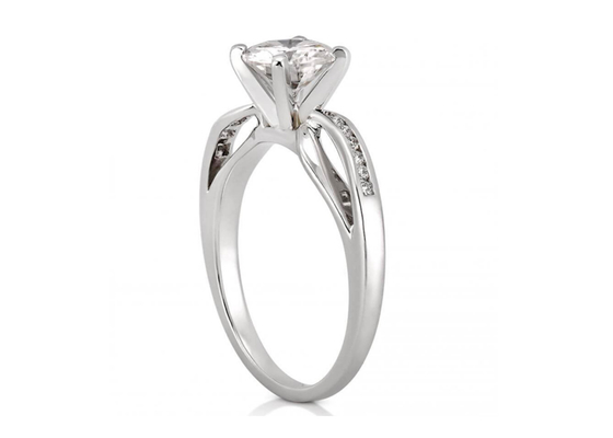 ODM OEM Juwelen Diamond Ring, 14k-Witgoudhuwelijk Ring Round Cut