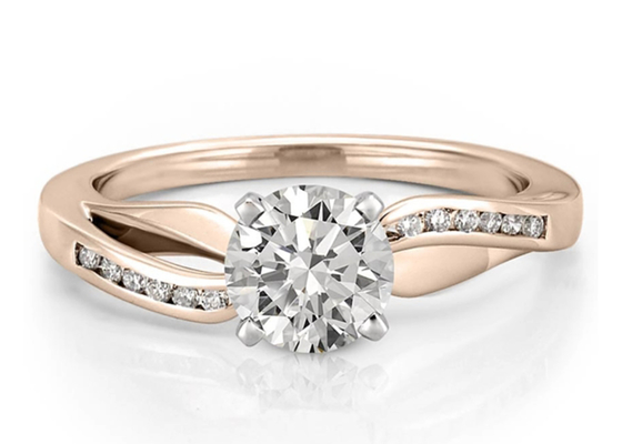 ODM OEM Juwelen Diamond Ring, 14k-Witgoudhuwelijk Ring Round Cut
