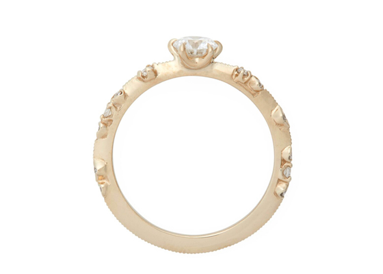 4mm ODM van Grootte Echte Diamond Jewellery Ring 14K 18K Rose Gold Material