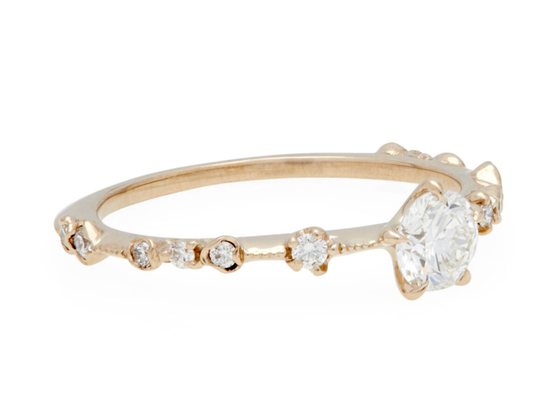 4mm ODM van Grootte Echte Diamond Jewellery Ring 14K 18K Rose Gold Material