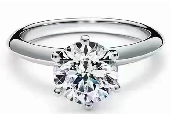 5mm de Ronde Overeenkomst Ring Setting van het Besnoeiings18k Witgoud met 8pcs-Diamantenodm