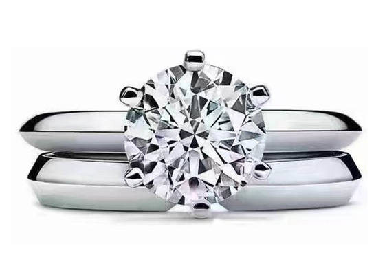 5mm de Ronde Overeenkomst Ring Setting van het Besnoeiings18k Witgoud met 8pcs-Diamantenodm
