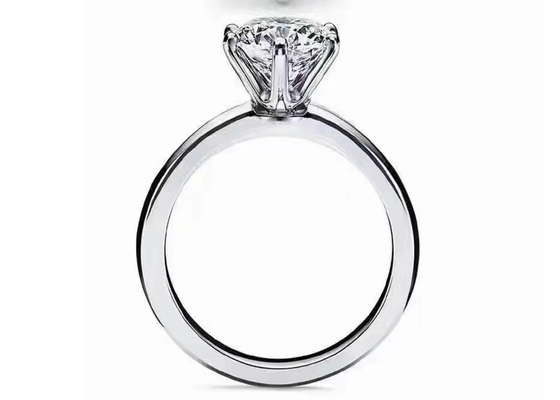 5mm de Ronde Overeenkomst Ring Setting van het Besnoeiings18k Witgoud met 8pcs-Diamantenodm