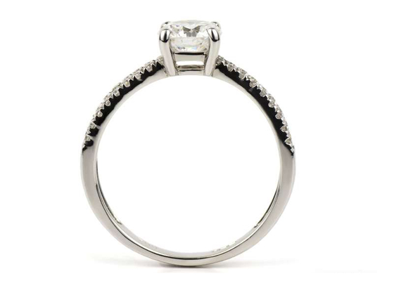 0.1ct Rond de Besnoeiings3.21g Gewicht van diamant14k Stevig Gouden Juwelen voor Overeenkomst