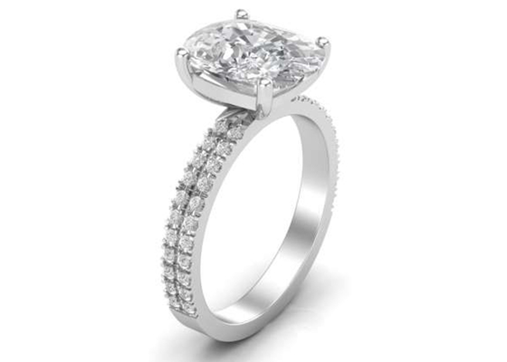 6×8MM 14K Stevige Gouden Juwelen 20pcs met Ovale 1.5ct-Diamant