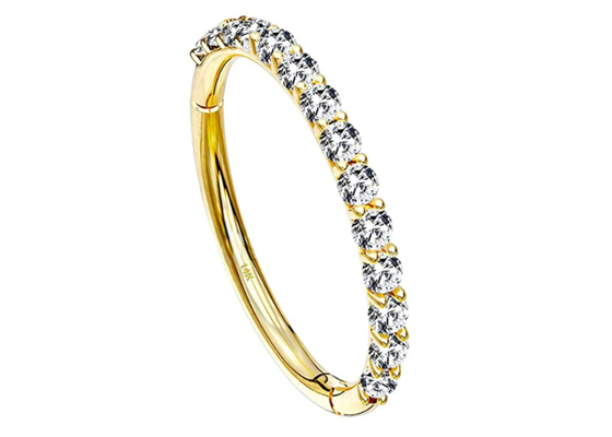 Gouden het Kraakbeenoorringen van de hoepelvorm 16g 1.2×8mm Grootte voor Huwelijk