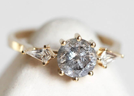 0.8ct laboratorium Gekweekt Diamond Engagement Rings, de Trouwringodm van 9k Gouden OEM