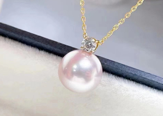 2ct kies Zoetwaterparelhalsband, 0.03ct Diamond Accent Necklace uit