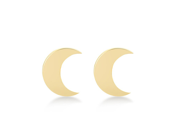 Gouden Oorringen 6MM van Crescent Shape 9K Afmetingsodm voor Partijgift