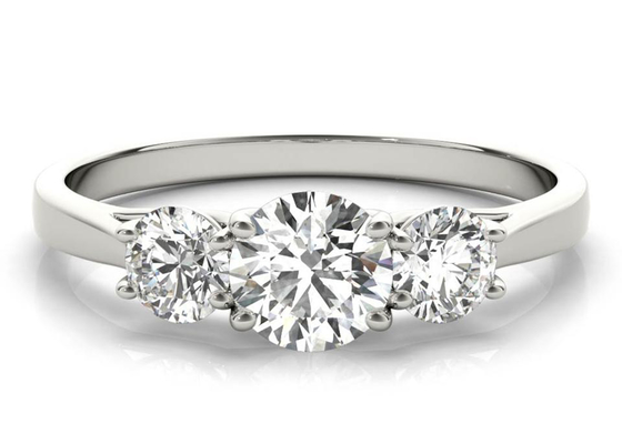 1,0 Karaat9k Zilveren Ring 925 Sterling Silver Material met Moissanite-ODM