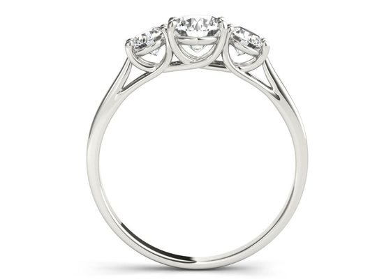 1,0 Karaat9k Zilveren Ring 925 Sterling Silver Material met Moissanite-ODM
