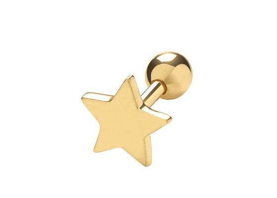 Schroef Achter9k Gouden Oorringen voor Kraakbeen voor Overeenkomstenhuwelijk