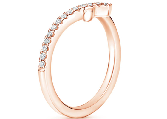 9K Rose Gold Moissanite Engagement Rings 1.3mm 0.14Carat om Vorm