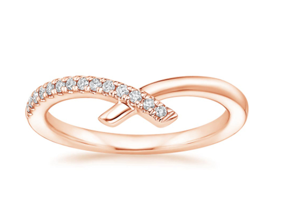 9K Rose Gold Moissanite Engagement Rings 1.3mm 0.14Carat om Vorm