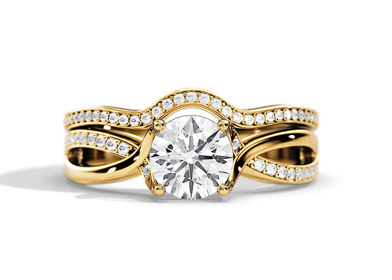 1.25ct de Gemiddelde Kleur van Rose Gold Moissanite Engagement Rings VS1 SI1 SI2