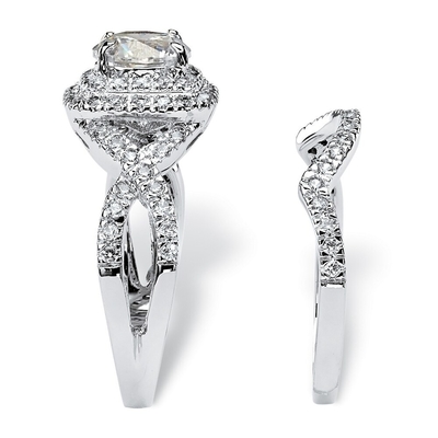 0.92ct SI1 Diamond Engagement Wedding Rings Round voor Bruids wordt gesneden die
