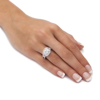 0.92ct SI1 Diamond Engagement Wedding Rings Round voor Bruids wordt gesneden die