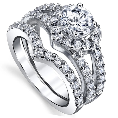 Ronde Briljante OEM van Besnoeiingshart Gevormde Diamond Engagement Ring 0.46CT