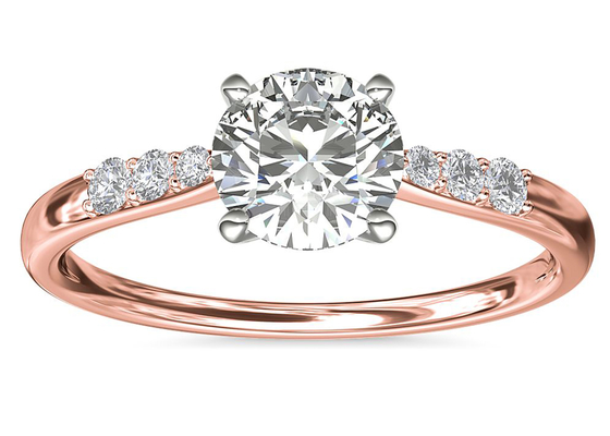 Klauw die 9K Zilveren Ring With 3.6ct plaatst de Ronde Diamant van het Besnoeiingslaboratorium
