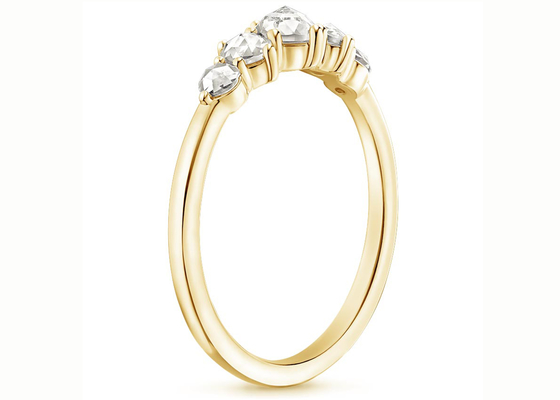 Verschillende Grootte Rose Cut Diamond Engagement Ring, 0.49ct 4mm Diamond Ring