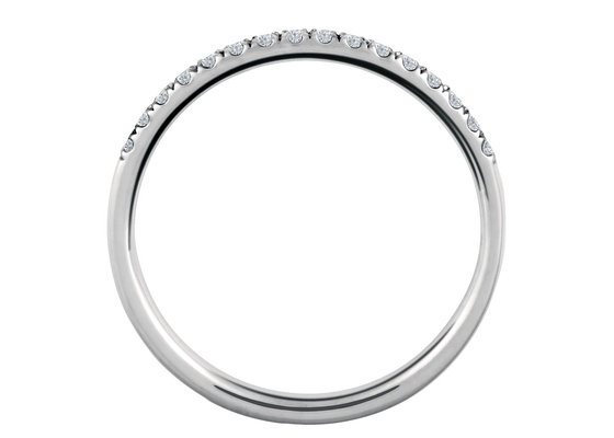Sierlijke 1.3mm 9k Zilveren Ring 925 Zilveren Materiaal met 0.16Carat Moissanite