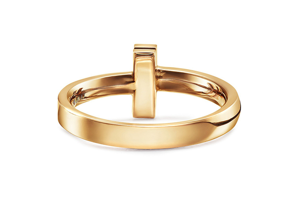 3.89g ring 2.5mm van gewichts18k Stevige Gouden Juwelen Breedte voor Overeenkomstenhuwelijk