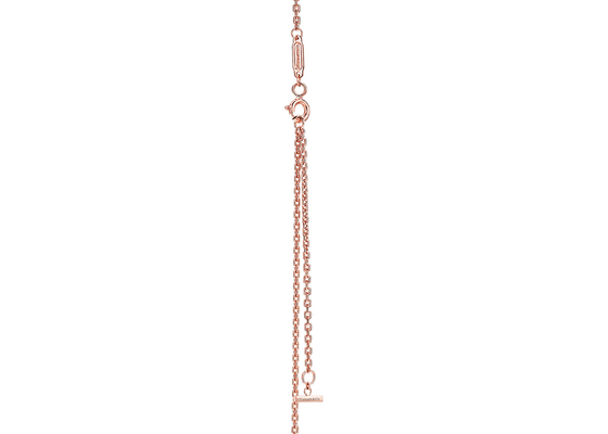 18K Rose Gold Neklace, de Halsband16-18inch Regelbare lengte van de Glimlachtegenhanger