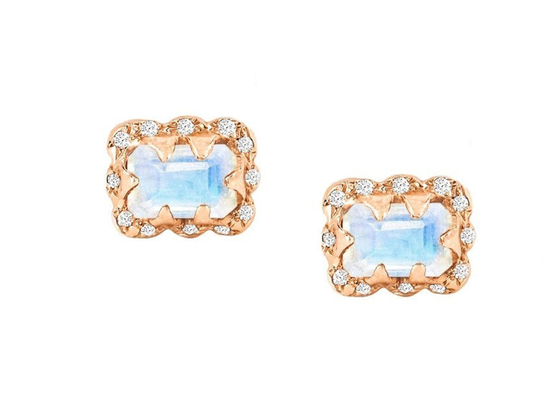 5×7MM Emerald Cut Diamond Earrings With Bestrooide Diamant voor Gift