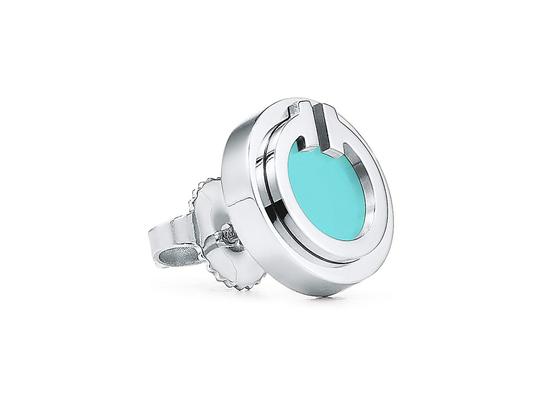ODM Turkooise Cirkeloorringen, Dia 9.65mm Turkoois de Oorringen2.37g Gewicht van 18k