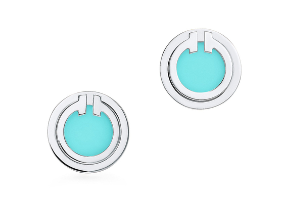 ODM Turkooise Cirkeloorringen, Dia 9.65mm Turkoois de Oorringen2.37g Gewicht van 18k