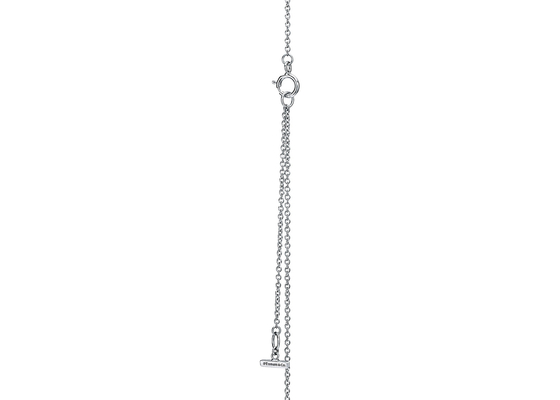 18k witgoud Diamond And Turquoise Circle Pendant met 16-18inch-Ketting