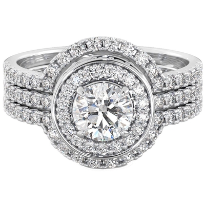 Riek die het Gewicht van Diamond Engagement Wedding Rings plaatsen 0.90CT