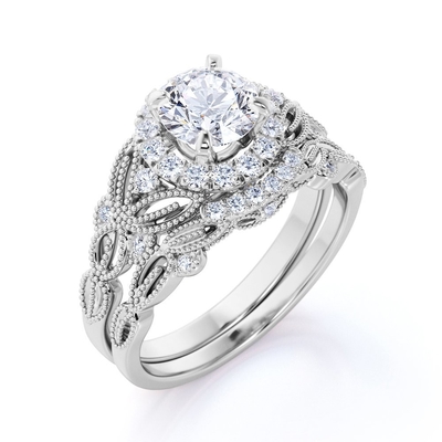 Uitstekende Bruids ODM van 2 Karaatdiamond engagement wedding rings for