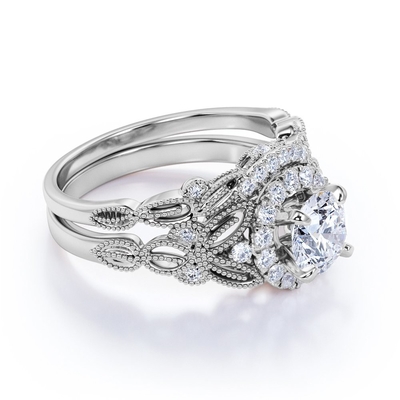 Uitstekende Bruids ODM van 2 Karaatdiamond engagement wedding rings for
