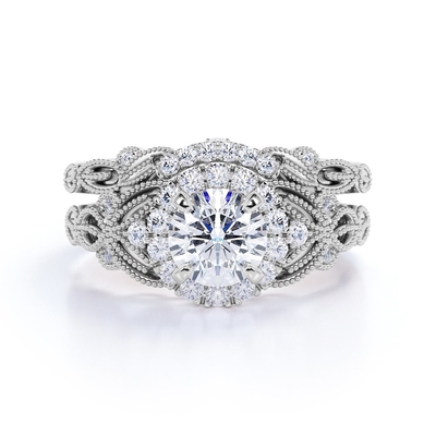 Uitstekende Bruids ODM van 2 Karaatdiamond engagement wedding rings for